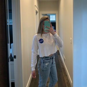 Forever 21 NASA cropped long sleeve